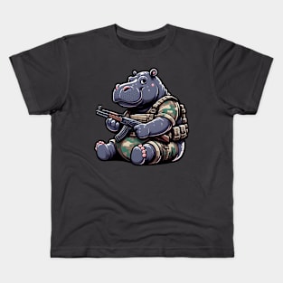 Tactical Hippo Kids T-Shirt